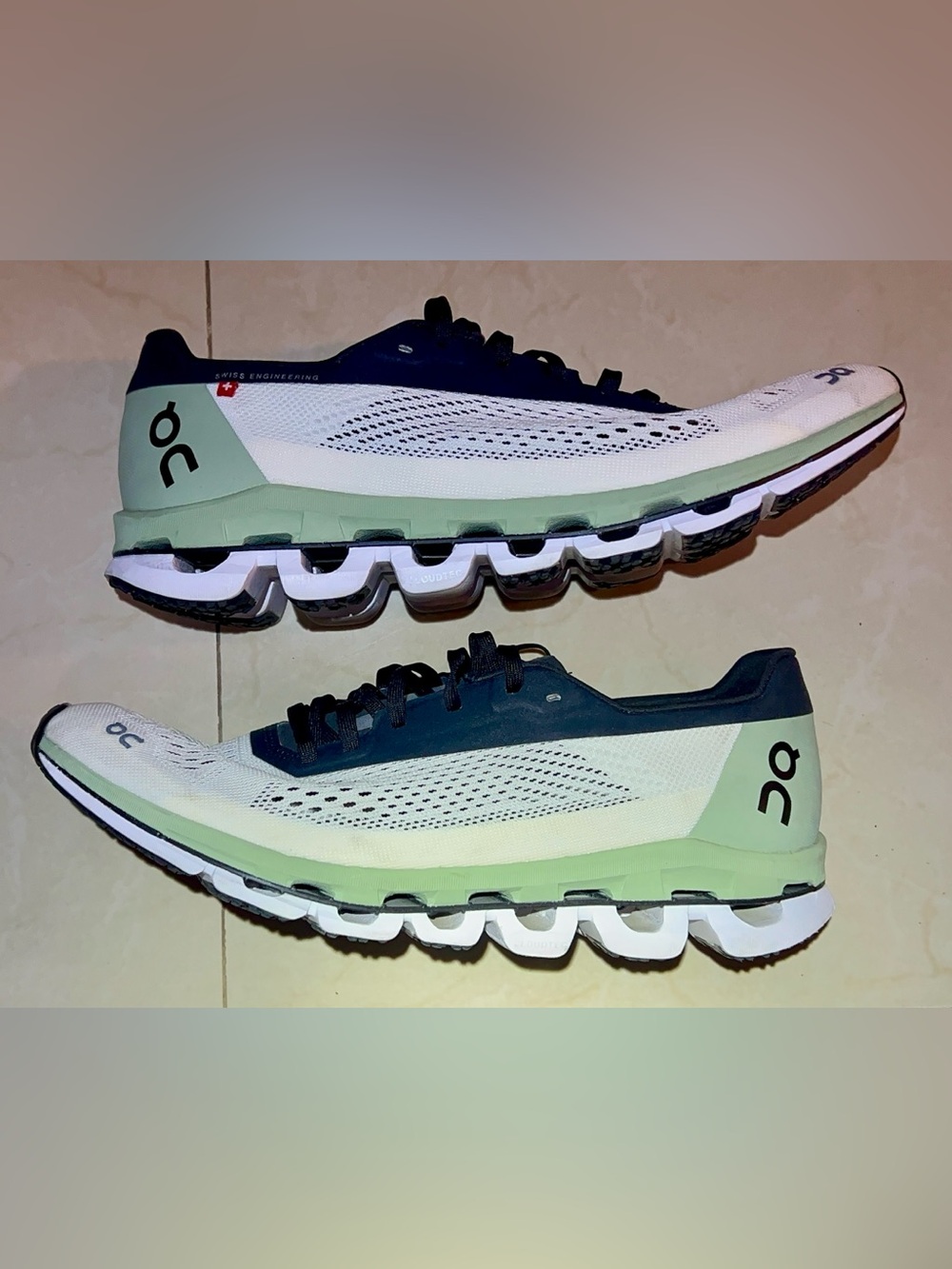 On Running Cloudboom Mint Green/White/Black - Women’s Running Shoes